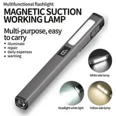 Lanterna de bolso recarregável em formato de caneta LED para camping e trabalho