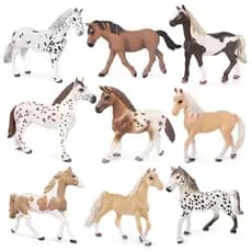 Modelo Realista de Cavalo Selvagem da Floresta, Figuras de Ação de Animais de Fazenda, Brinquedo de Cavalo para Crianças