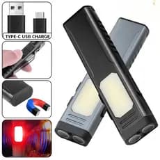 Lanterna EDC Recarregável de 350 Lumens com 8 Modos, Pequena Lanterna de Bolso em Alumínio