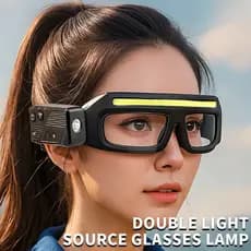 Óculos multifuncionais XTE com luz e carregamento Tipo-C, farol de aviso
