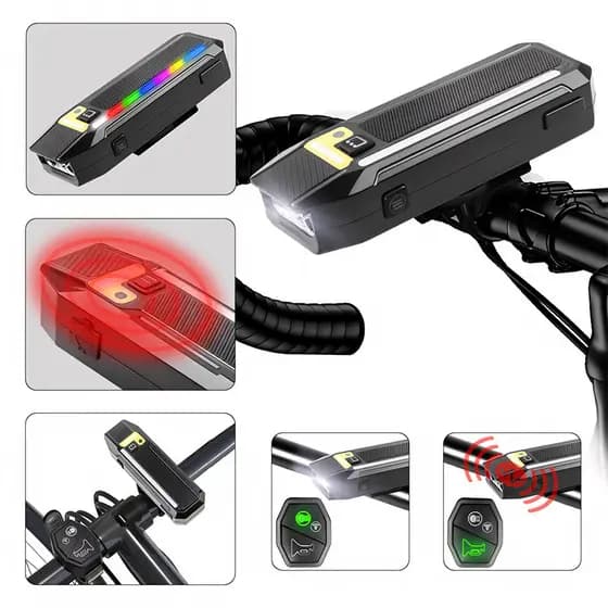 Poderoso Farol de Bicicleta LED Recarregável, Luz Frontal para Bicicleta