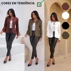 jaqueta  blazer suede feminina  elegante tecido macio, ideal para trabalho  e passeios