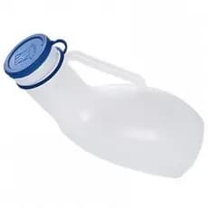 Urinol coletor plástico p/ urina 1L ou 1,4L c/ tampa - papagaio compadre p/ pacientes acamados