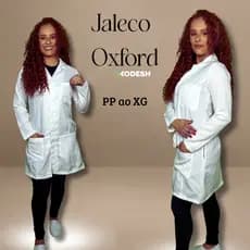 Jaleco Cirúrgico Branco Acinturado botão Oxford PP ao XG Enfermagem Tecnico Laboratório clinica