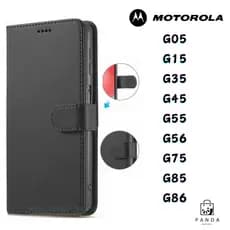 Capa Carteira Flip Com Porta Cartão Para Motorola G05/G15/G35/G45/G55/G56/G75/G85/G86