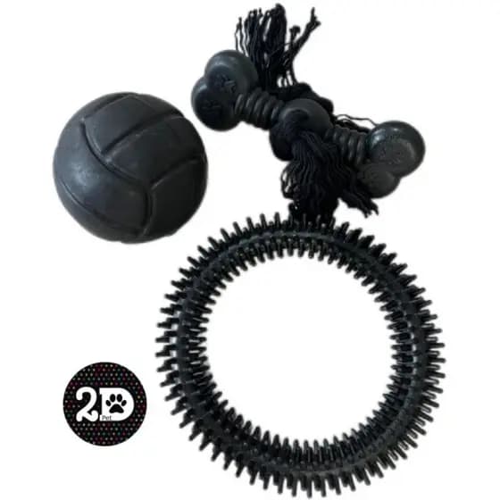 1 Kit Brinquedos,para cachorro,Anêmonia+Bolalisa+Osso/ossinho chiclete,com corda para Cães