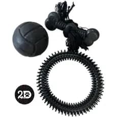 1 Kit Brinquedos,para cachorro,Anêmonia+Bolalisa+Osso/ossinho chiclete,com corda para Cães