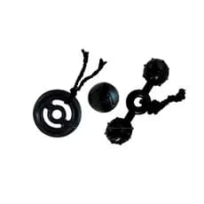 kit brinquedos para cachorro anilha com corda +bolinha/bola lisa + halters/osso/ossinho chiclete big com corda para cães