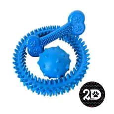 Kit brinquedos para cachorro anêmona + bolinha/bola cravo + osso/ossinho massageador +pneu cães