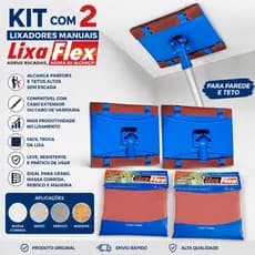 Suporte  para lixa,kit 2 lixadeira manual ,para parede e teto Lixaflex compatível com cabo extensor ou cabo de vassoura