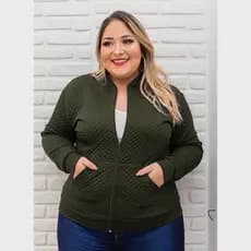 jaqueta bomber plus size casaco blusa feminina com zíper inverno