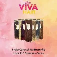 Praia Caracol 4x Butterfly Locs 21" Diversas Cores