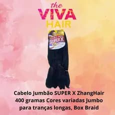 Cabelo Jumbão SUPER X ZhangHair 400 gramas Cores variadas Jumbo para tranças longas, Box Braid