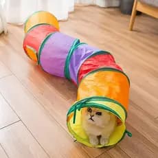Tunel Brinquedo Labirinto Colorido Para Pets Dobrável