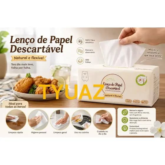 Lenços De Papel Macio Descartável 80 Unidades/Lenço Papel Folha macias versaril 5 camadas