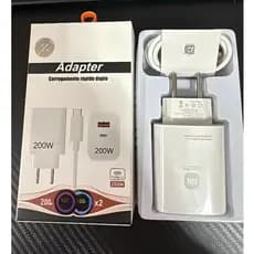 Carregador Turbo 200W  com Carga Rápida e Tecnologia PD