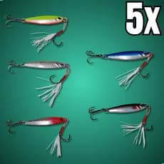 Kit Iscas Artificiais 5un Jumping Slow Jig 6cm 20g Metal Pesca