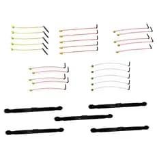 Kit 05 Ponteira Inteligente Dedo Duro Para Vara Telescópica Pesca Tilápia  + 05 Enrolador de Linha - Diversas Cores