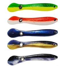 Kit 05 Isca Artificial Soft Jig 10cm 7g Macia Realista Silicone Bait Swing - Pesca Traira Tucunaré Robalo