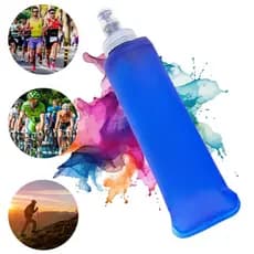 Garrafa De água Corrida Flexível Garrafa Dobravel De Silicone Para Academia Soft Water Bag TPU Folding Flask 250ML/500ML