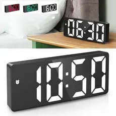 Relógio Digital De Mesa E Parede Led Com Data E Alarme