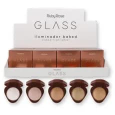 Iluminador Baked Glass Ruby Rose Glow Natural Alta Pigmentação