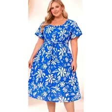 vestido manga larga saia rodado com cinto G GG G1 G2 44/46/48/50/52