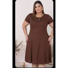 vestido nesgado rodado manga g gg g1 g2