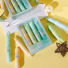 Kit Marca Texto 4 Cores/Escolar/ Escritorio/Tons Pastel/ Marca Texto Fofo