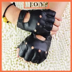 J.O.Y Fashional Luvas De Ciclismo Para Crianças Elásticas Antiderrapantes De performance De Dança Meio Dedo Bicicleta Adultas Motocicleta Estilo Interação Pai-Filho # 20