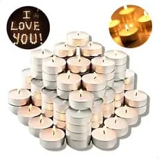 50PÇS Velas Decorativa Flutuante Rechaud Decoração Romântica Redonda Com Suporte Aluminio  Festas