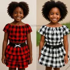 Saia e Blusa Infantil Festa Caipira Conjunto Xadrez Infantil Juvenil Junino Caipira Festa junina Arraiá