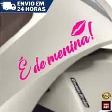 Kit 2 Adesivos Biz Elite Honda Feminina - É de Menina - Adesivos Pink Rosa mais 10 cores - Moto Scooter Bicicleta Patins