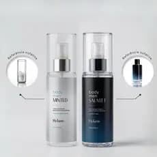 KIT BODY SPLASH MASCULINO SAUVITT E MINTED 200ML - MELUNE PERFUME FRESCO AMADEIRADO