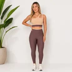 Conjunto Calça Legging e Top Academia Treino Feminino Fitness Roupa Crossfit