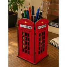 Porta Treco Organizador De Mesa Escritório Cabine Telefonica PROMOÇÃO