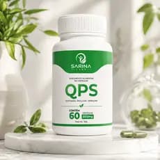 QPS Quitosana Psyllium Spirulina 60 Cápsulas 500mg Suplemento Fibras Saciedade Sarina Labs
