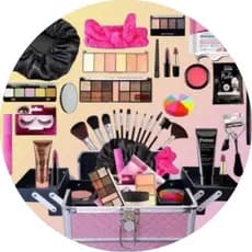 Kit de Maquiagem, Make Social Basico Com 5 Itens de Pura Beleza com Gloss Blush entre Outros.