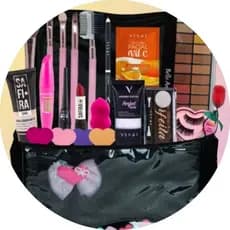 Kit de Maquiagem, Skincare e Acessórios 5 itens Sortidos