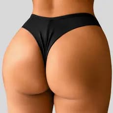 Kit com 10 Calcinhas Fio Duplo Preto e Nude
