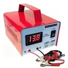 Carregador de Bateria Automotiva CV10 12 Volts 10 Amperes/Hr, Com Voltimetro, Bivolt, Flutuante Inteligente Carro, Moto, Barco, Jetski e Estacionaria