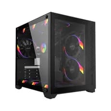 Gabinete Gamer Forcefield Vulcan Black Mid Tower Vidro Temperado Frontal e Lateral Micro ATX e Mini ITX
