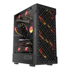 Gabinete Gamer Pcyes Velyr Black Vulcan Vidro Temperado Micro ATX USB 3.0 Suporte WC 240mm VGA 320mm