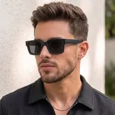 Óculos de Sol Quadrado Retro Tendência Luxo UV400 Masculino e Feminino