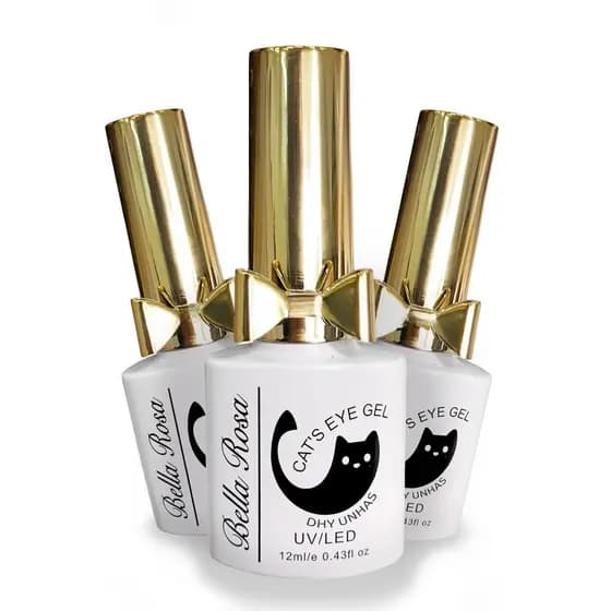Esmalte Gel Magnético Cat Eye Bella Rosa Cores - 12ml Cada