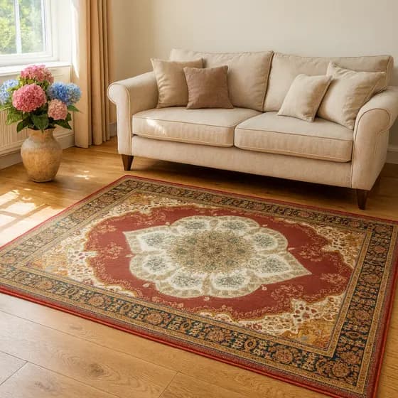 Tapete Antialérgico e antiderrapante estilo indiano decoração sala 2,00 x 2.30