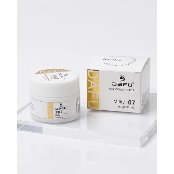 DAFU - Gel Construtor para Alongamento de Unhas - Cor 07 - Milk (Leitoso) - Anvisa