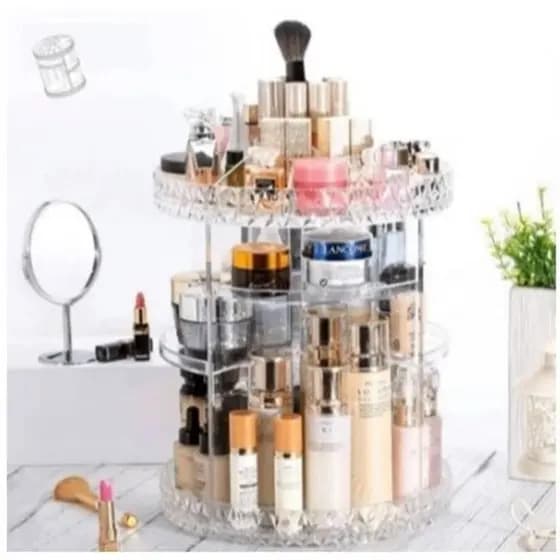 Organizador de Maquiagem e Cosméticos Acrílico Giratório 360º NEW EL SHOP