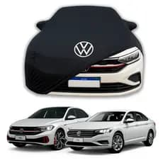 Capa de Cobrir Carro em Tecido Helanca com Proteção Solar UV50+ e Logo VW