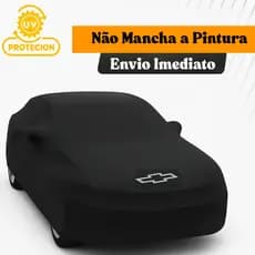 Capa De Carro Onix Com Logo Proteção Uv50+ Tecido Helanca Contra Poeira E Sol